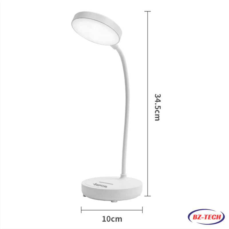 Luminária Abajur de Mesa LED Luz Recarregável Touch Haste Flexível Lâmpada De Estudo Sem Fio XZTD05