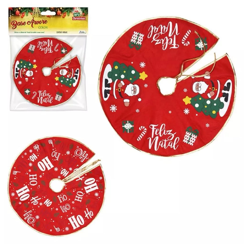 Saia Natalina Base Para Árvore De Natal Saia Premium HOHOHO Enfeite Decorativo