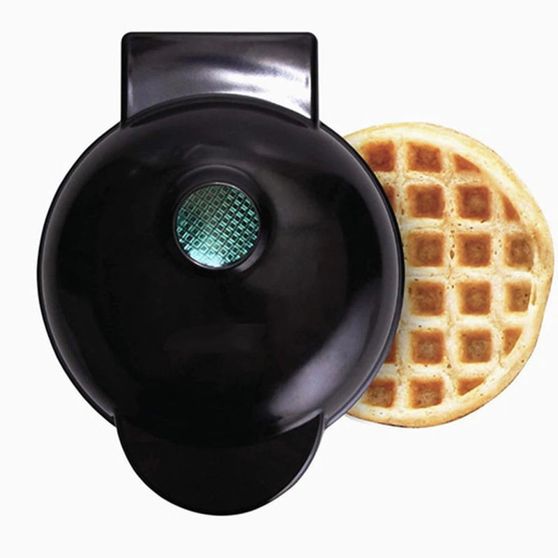 Mini Máquina de Waffles Elétrica Portátil Casa Cozinha Fazer Waffle Panquecas Automático 110V